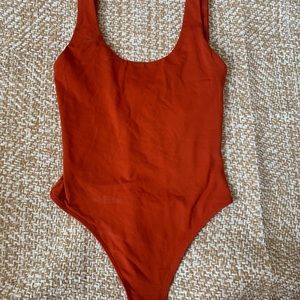 Aritzia Bodysuit Muted Red (Babaton)